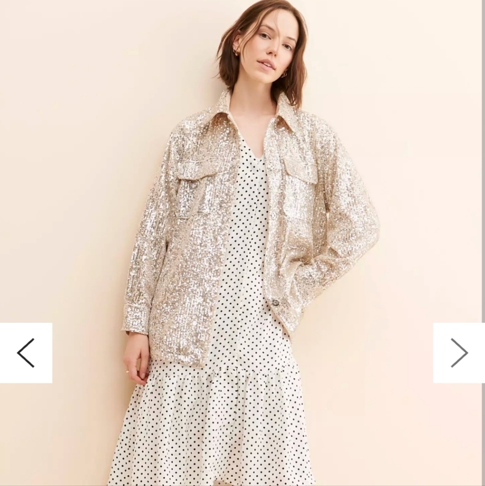BB Dakota NWTs Glitter Sweet Shirt Jacket